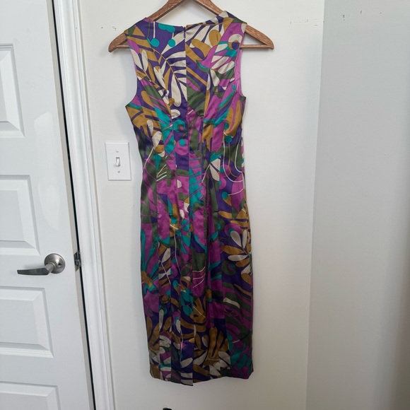 Vintage Mariano floral y2k silk Dress in Purple and Green Y2K beach tropical XS - Picture 5 of 6